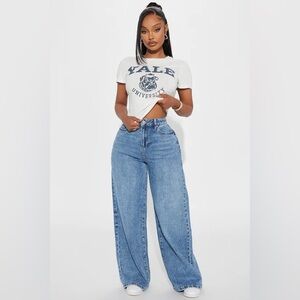 Solange Baggy Wide Leg Jeans - Medium Was